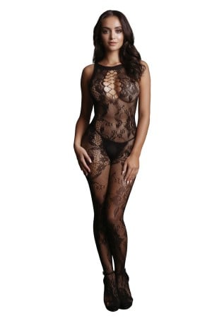 Le Désir Criss Cross Neck Bodystocking S–XL