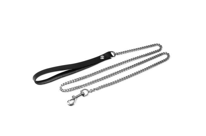 Whips Leather Leash with Chain for Ladies