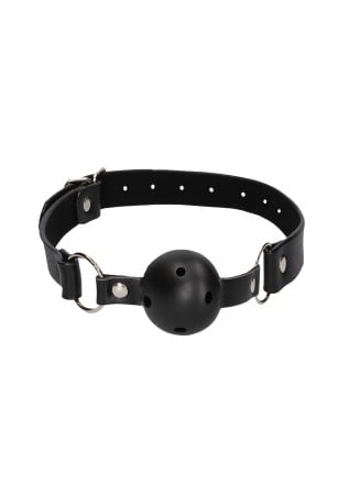 Ouch! Black & White Breathable Ball Gag