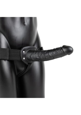 Duté připínací dildo RealRock Hollow Strap-On 10″