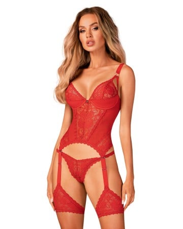 Obsessive Belovya Corset and Thong Set