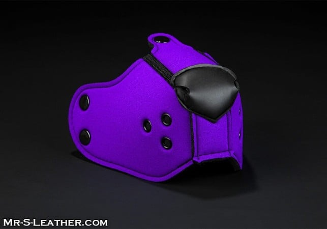 Psí čumák Mr. S Leather Neoprene K9 Muzzle Purple