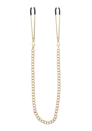 Svorky na bradavky Taboom Tweezers with Chain zlaté