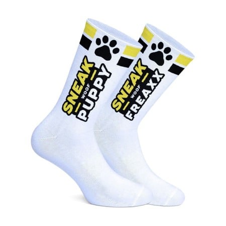Ponožky Sneakfreaxx Woof Puppy žluté