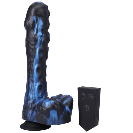 Vibračné dildo Doc Johnson Fort Troff Tendril Thruster čierno-modré