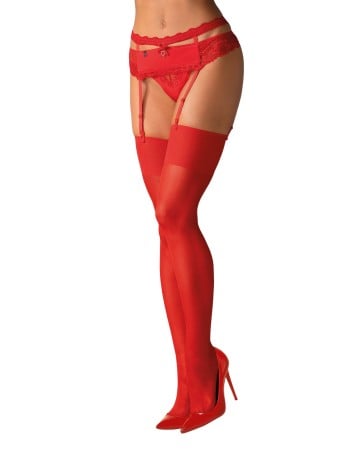 Obsessive S800 Stockings Red