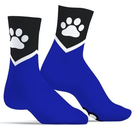 Kinky Puppy Paw Socks Blue