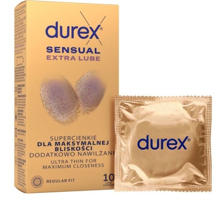 Kondomy Durex Sensual Extra Lube 10 ks