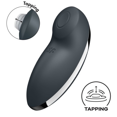 Přikládací vibrátor Satisfyer Tap & Climax 2 Grey