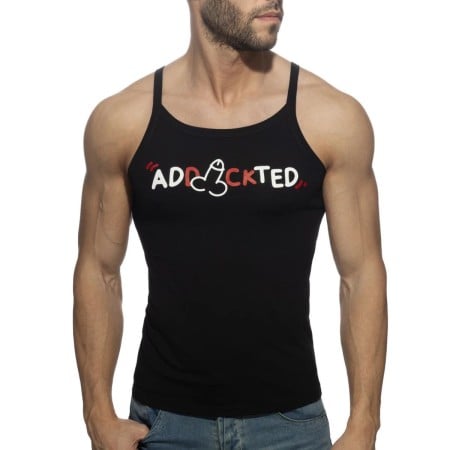 Addicted AD1284 Dick Addickted Tank Top Black