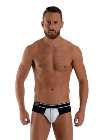 Slipy Mister B URBAN Bronx Brief černo-bílé