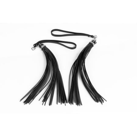 Kožené důtky Whips Primal Bond Double Trouble Flogger černé