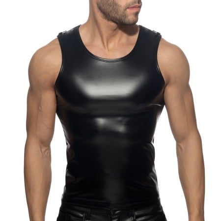 Tílko AD Fetish ADF215 Rub Shoulder Zip Tank Top