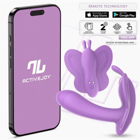 Kalhotkový vibrátor Intoyou App Series Wingy Lavender