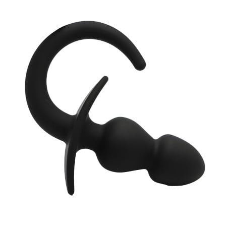 Slave4master Double Dog Tail Butt Plug Black