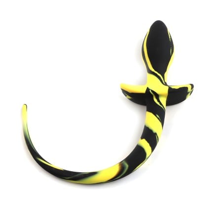 Slave4master Silicone Puppy Tail Black-Yellow