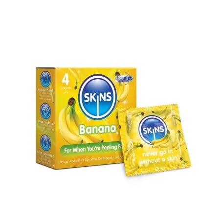 Skins Banana Condoms 4 Pack