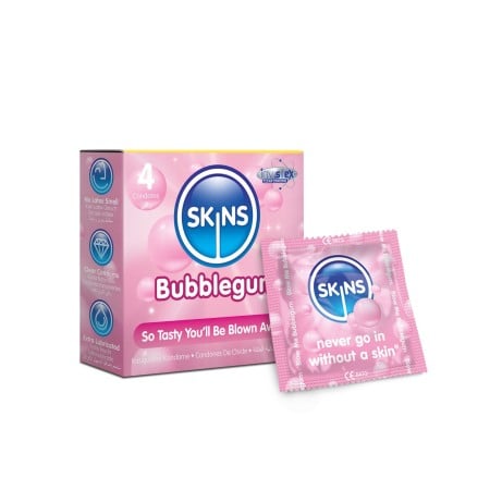 Skins Bubblegum Condoms 4 Pack