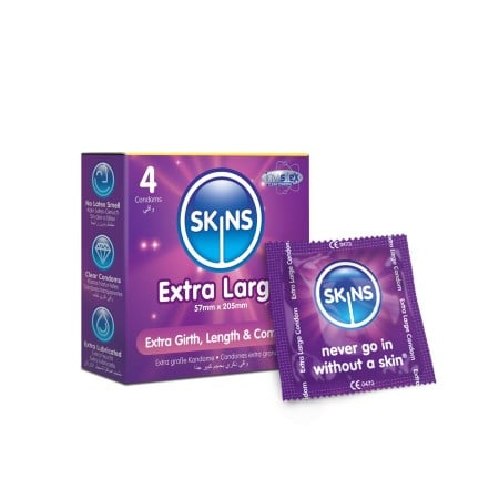 Skins Extra Large Condoms 4 Pack