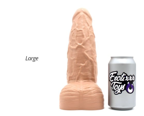 Erotixxx Toys Big Veiny Dildo Pale Flesh 75% L