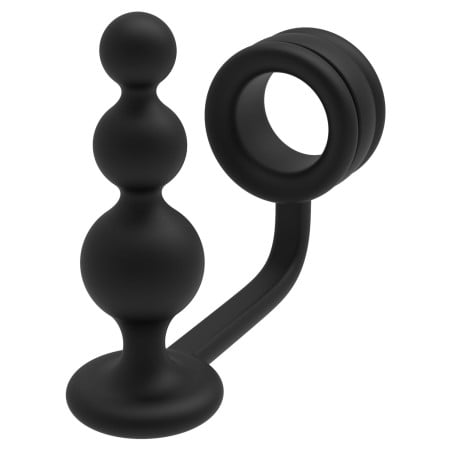 Dream Toys Ramrod Cockring with Beaded Anal Plug