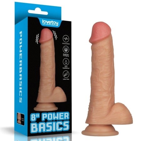 Lovetoy 8″ Power Basics Vibrating Dildo