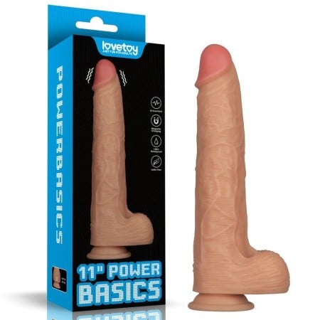 Lovetoy 11″ Power Basics Vibrating Dildo