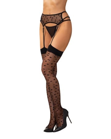 Pančuchy Obsessive Isinne Garter Stockings