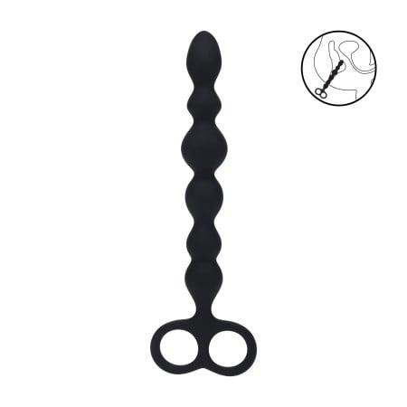 Anální dildo Levelz Beaded Silicone Anal Probe with Double Loop