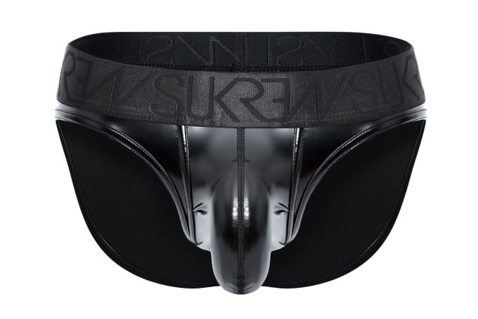 Slipy Sukrew Wet Look Classic Brief Fetish Black