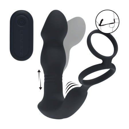 Vibračný stimulátor prostaty Levelz Remote Controlled Prostate Stimulator With Cock Ring