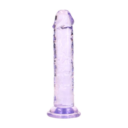Gélové dildo RealRock Crystal Clear Realistic 5″ fialové