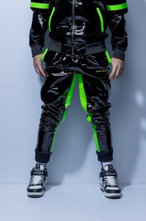 Nohavice Twink X Datingstar PVC PRO čierno-zelené