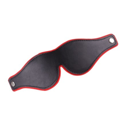 Kožená maska na oči BlackRed černo-červená