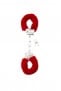 Shots Toys Furry Handcuffs Red