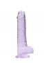 RealRock Crystal Clear 8″ Jelly Dildo Purple