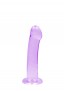 RealRock Crystal Clear Non Realistic 7″ Jelly Dildo Purple