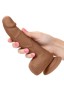 Realistické dildo CalExotics Silicone Studs 6″ hnedé