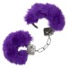 Plyšové putá CalExotics Ultra Fluffy Furry Cuffs fialové