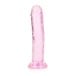 Gelové dildo RealRock Crystal Clear Realistic 6″ růžové