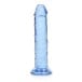 Gelové dildo RealRock Crystal Clear Realistic 6″ modré