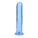 Gelové dildo RealRock Crystal Clear Realistic 8″ modré