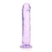 Gelové dildo RealRock Crystal Clear Realistic 8″ fialové