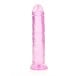 Gelové dildo RealRock Crystal Clear Realistic 7″ růžové