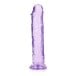 RealRock Crystal Clear Realistic 9″ Jelly Dildo Purple