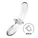 Skleněné dildo Satisfyer Double Crystal