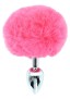 Análny kolík s chvostom ToyJoy Happiness Enchanting Bunnytail ružový