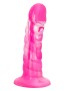 Silikonové dildo CalExotics Twisted Ribbed Probe růžové