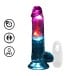 Svietiaci vibrátor RealRock LED Vibrating Cock with Balls 7″