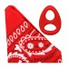Rock Solid The Code Silicone C-Ring with Hanky Bandana Red
